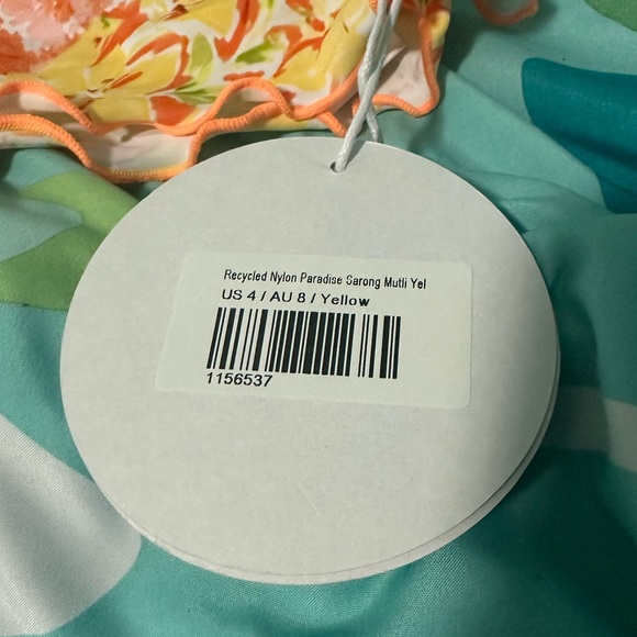 Princess Polly Paradise Sarong in Multi Yellow Floral, size US 4 - Picture 3 of 4